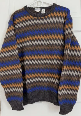 Vintage 90s Shetland County 100% Wool Pullover Sweater Great Britain Men’s L - Image 1 of 4