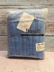 Buself Disposable Shoe Covers 50 Pairs Blue CPE Thickened Slip Resistant New - Picture 1 of 5
