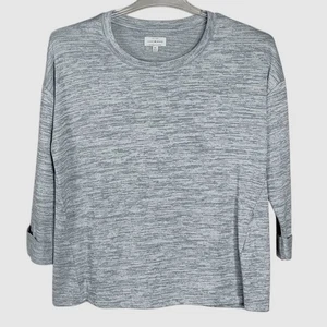 Lucky Brand Gray Heathered Knit Crew Neck Long Sleeve Top - Picture 1 of 4