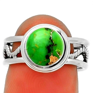 Kupfer grüner Türkis - Arizona 925 Sterling Silber Ring Gr.6,5 Schmuck R-1255 - Bild 1 von 5