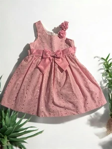 Bonnie Jean Pink Scoop Neck Sleeveless Sundress - Picture 1 of 4