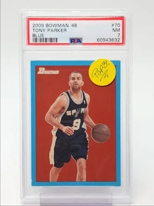 TONY PARKER 2009-10 BOWMAN '48 BASKETBALL BLUE SPURS POP 3 /1948 PSA 7 Q4865 - Picture 1 of 2
