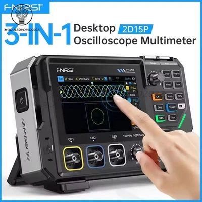 FNIRSI 2D15P Touchscreen Digital Oscilloscope Multimeter Signal Generator 100MHz - Image 1 of 4