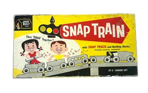 Jack Built Toys Snap Train, Engine + Four (4) Cars + ST-1 Box, Vintage Hardwood - Picture 1 of 2
