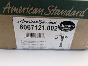 American Standard Sensor betrieben WC Spülventil Chrom 6067121002 Wechselstrom - Bild 1 von 13