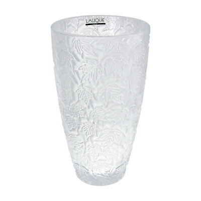 Nuevo Lalique Cristal Follaje Claro Jarrón #10329200 Marca Nib Raro Grande Save • 1,954.12€