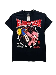 Gloomy Bear Naughty Grizzly Emo Black T Shirt Medium RUE21 Chax NWT - Picture 1 of 7