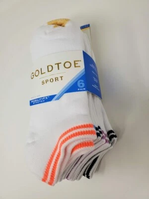 Paquete de 6 calcetines tobilleros para mujer punta dorada no show, talla 9-11 se adapta al zapato 6-9 Foto 1 de 4