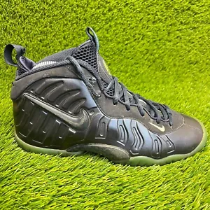 Nike Air Foamposite Pro Premium Boys Size 7Y Blue Black Athletic Shoes Sneakers - Picture 1 of 19