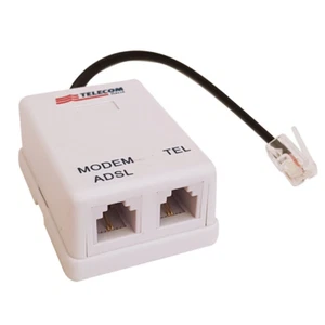 ADSL FILTER RJ11 INTERNET MODEM TELEFON FESTNETZ KABEL TELEFONSTECKDOSE - Bild 1 von 1