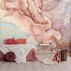 3.12x2.19 m Wall mural wallpaper pink blue gold marble bedroom decoration