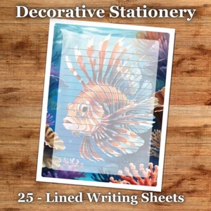 25 hojas de papel decorativo papel de escritura de letras papelería a color - Sea Life #025 - Imagen 1 de 2