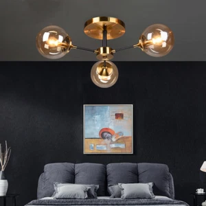 Glass Pendant Light Bar Chandelier Light Bedroom Lights Living Room Ceiling Lamp - Picture 1 of 3
