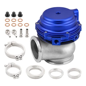 Blue 38mm Turbo External Wastegate BOV Boost with V-Band Flange, 22 PSI Springs - Picture 1 of 6