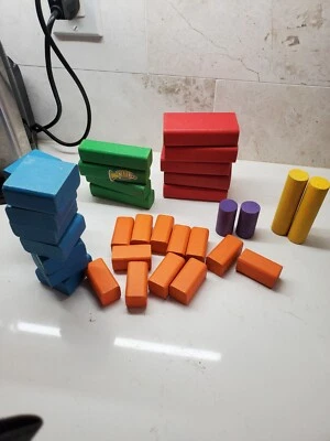 VINTAGE 1969 PLAYSKOOL COLORED BUILDING BLOCKS - Image 1 of 4