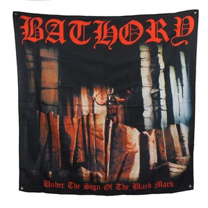 Authentisches BATHORY im Zeichen der schwarzen Markierung Album Stoff Poster Flagge NEU - Bild 1 von 1