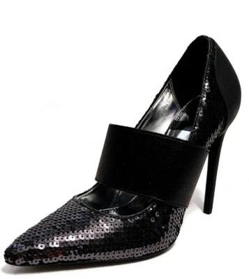 Diesel D-Slanty HHE Gunmetal Sequin High Heel Pumps Shoes Black uk 5 eu 38 - Image 1 of 4