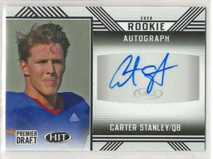 CARTER STANLEY 2020 SAGE Premier Draft Low BLACK AUTOGRAPH auto KANSAS - Picture 1 of 1