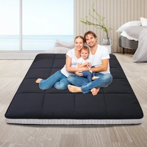 Updated Floor Mattress Japanese Futon Mattress Extra Thick Folding Sleeping Pad - Picture 1 of 69
