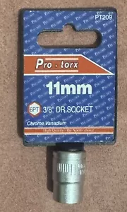 Presa metrica quadrata poco profonda standard 3/8" attacco 11mm originale cromo vanadio - Foto 1 di 2