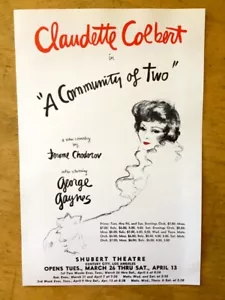 CLAUDETTE COLBERT IN 'A COMMUNITY OF TWO' - SUPER RARE - Picture 1 of 3