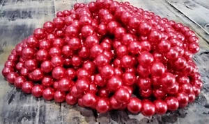 Glass Pearl Bead, Pearlized, 10mm, Crimson, 50 pce, Free Post OZ - Bild 1 von 1