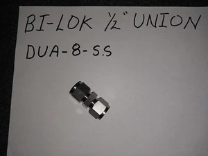 DUA-8-SS 1/2" compression fitting /union. 316 stainless steel - Picture 1 of 3
