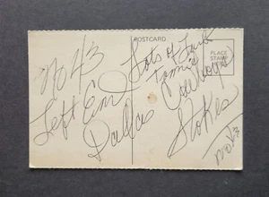 Sim Stokes signed 1967 Dallas Cowboys football Delta Airlines postcard - Picture 1 of 2
