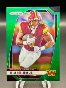 2024 Panini Prizm - Brian Robinson Jr Green Prizm #288 Washington Commanders - Picture 1 of 2