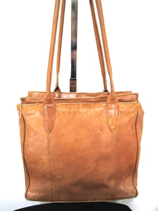 Vintage Ultimate Solutions große braune Leder-Schultertasche im Used-Look - Bild 1 von 13