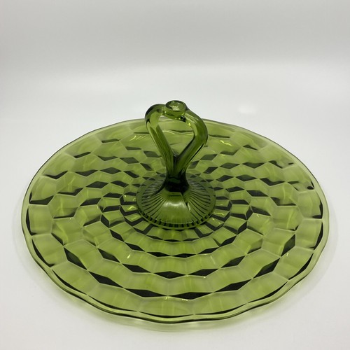Vintage Green Glass Tray