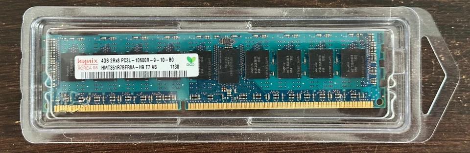 12 GB 3x4GB Server-RAM DDR3 PC3-10600R Hynix HMT351R7BFR4C-H9 T7 AB 1333MHz 240 - Bild 1 von 1