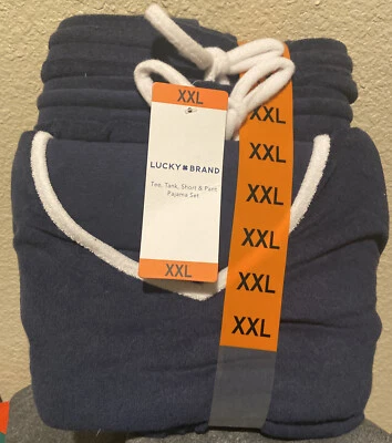 Juego de pijama de felpa de 4 piezas Lucky Brand para mujer XX-grande nuevo con etiquetas azul iris Foto 1 de 3