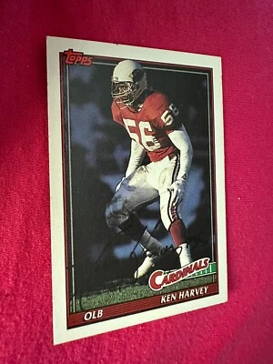 Autographed 1991 TOPPS Ken Harvey Phoenix Cardinals Card #518 Signed Auto - Image 1 of 2