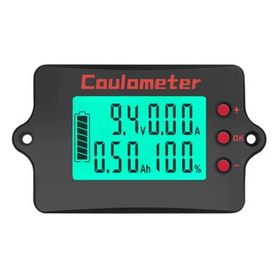 AILI Electric Car Battery Capacity Monitor DC 120V 100A 500A Coulomb Counter Meter