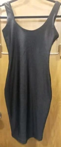 Little Black Dress Bodycon Stretch Full Slip Dress American Apparel Medium - Picture 1 of 9