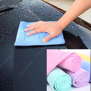 Super Absorbent Drying Cloth Wipe Auto Car Wash Shammy Towel Chamois Synthetic - Picture 1 of 13