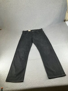 Levis Jeans Mens 34x32 Black 569 Denim Loose Straight Western Rodeo Dark Wash - Picture 1 of 20
