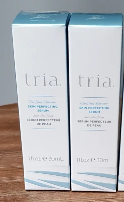 Lote de 2 SUERO PERFECCIONADOR DE LA PIEL CLARIFICANTE TRIA sellado nuevo en caja 1 fl. oz/30 ml Foto 1 de 4