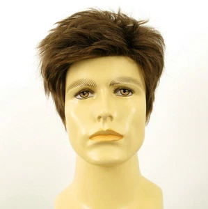 Perruque homme 100% cheveux naturel châtain clair ref BENOIT 8 - Imagen 1 de 8