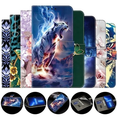 Painting Flip Wallet Case Phone Case Cover for Huawei Honor 200 Pro 70 50 X8 X9 - Image 1 of 4