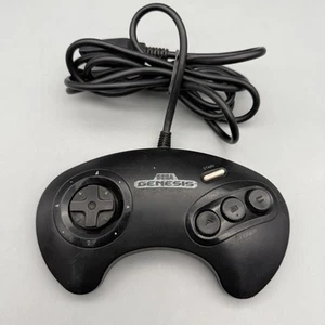 Controlador de 3 botones Sega Genesis modelo 1650 OEM - negro - LIMPIO + PROBADO - Imagen 1 de 11
