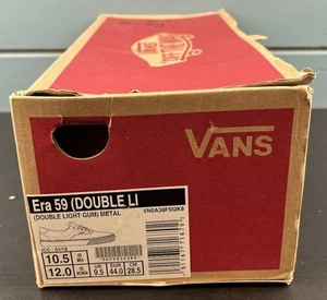 Vans Era 59 Double Light Gum Metal UK 9.5 New With Defects - Picture 1 of 15