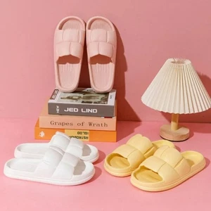 Thick Platform Slide Sandals Beach Anti-slip Shoes Simple Cloud Slippers Women - Picture 1 of 10