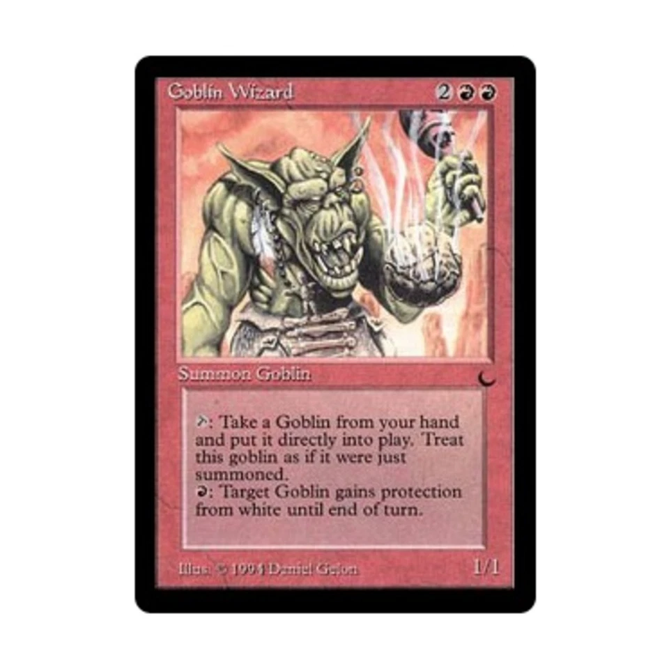 WOTC MtG The Dark Goblin Wizard (R) EX - Image 1 of 1