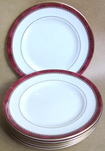 ROYAL WORCESTER MEDICI RUBY (RED) SIX 6⅛" SIDE PLATES (12186) - Picture 1 of 4