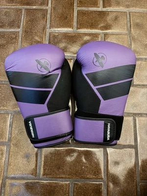 Guantes de boxeo de cuero Hayabusa S4 16 oz talla grande, púrpura y negro Foto 1 de 4