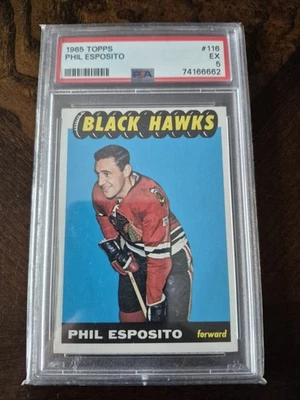 1965 Phil Esposito #116 PSA 5 - Image 1 of 2