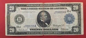 1914 Federal Reserve Note  $20 Dollar Bill  ~ Kansas City - Picture 1 of 2
