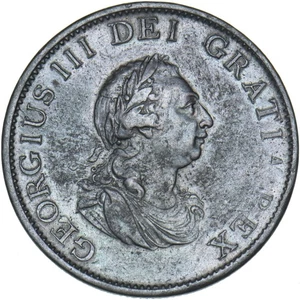 1799 Halfpenny - George III British Copper Coin - Nice - Bild 1 von 2